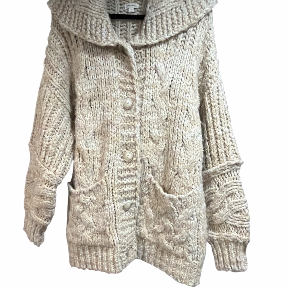 Pilcro Oversized Cable Knit Cardigan Sweater - Picture 7 of 9